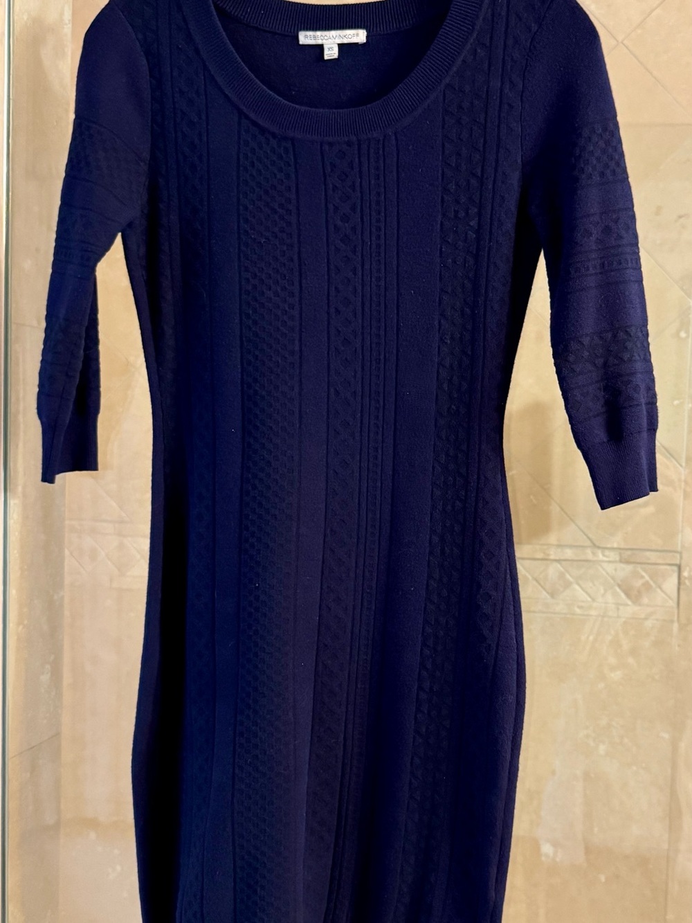 Rebecca Minkoff Purple Textured Knit Dress